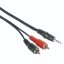 Hama 00205106 audio kábel 2 M 3.5mm 2 x RCA Fekete, Vörös