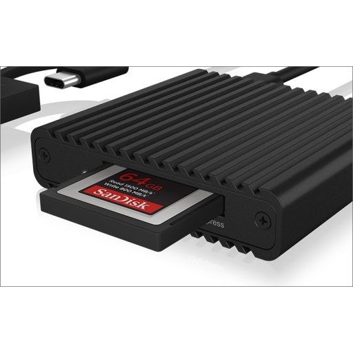 ICY BOX IB-CR404-C31 kártyaolvasó Fekete