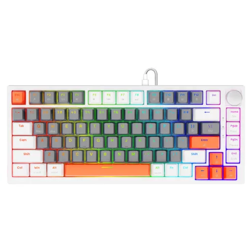 Savio ASTRAL WHITE JADE 3 COLOURS billentyűzet Játék USB QWERTY Nemzetközi amerikai
