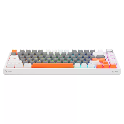 Savio ASTRAL WHITE JADE 3 COLOURS billentyűzet Játék USB QWERTY Nemzetközi amerikai