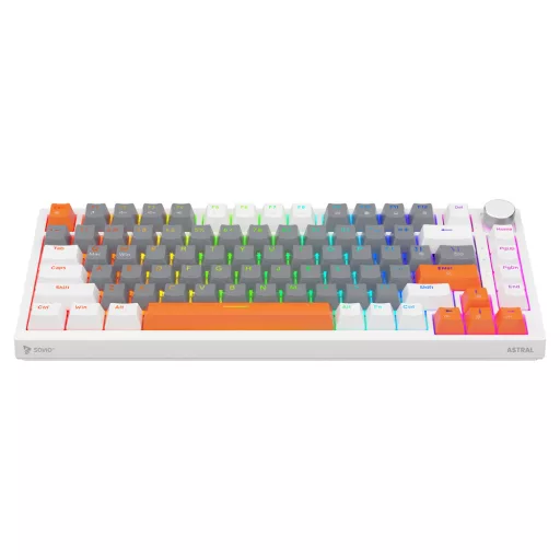 Savio ASTRAL WHITE JADE 3 COLOURS billentyűzet Játék USB QWERTY Nemzetközi amerikai