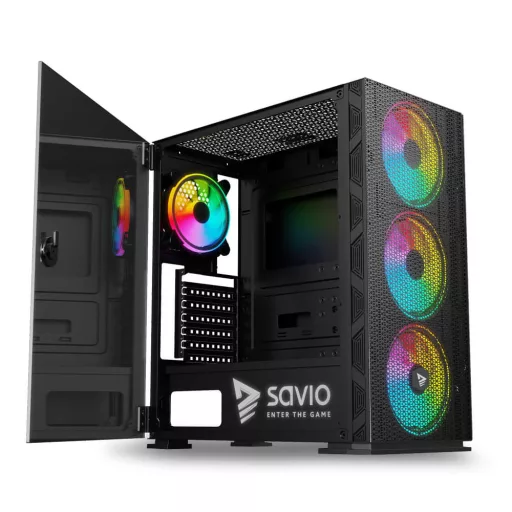 Savio SAVGC-RAPTORX1 Midi Tower Fekete