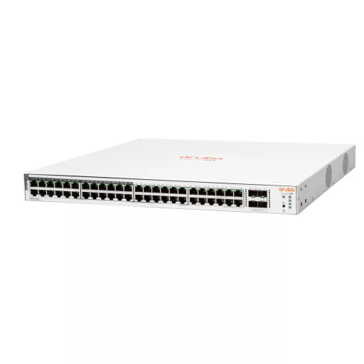 HPE Aruba Networking Aruba Instant On 1830 48G 24p Class4 PoE 4SFP 370W Vezérelt L2 Gigabit Ethernet (10/100/1000) Ethernet-áramellátás (PoE) támogatása 1U