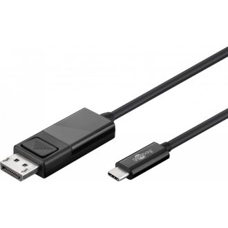   Goobay 79295 video átalakító kábel 1,2 M USB C-típus DisplayPort Fekete