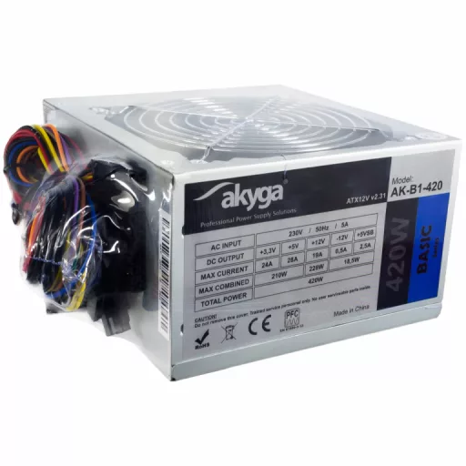 Akyga AK-B1-420 420 W 20+4 pin ATX ATX Szürke