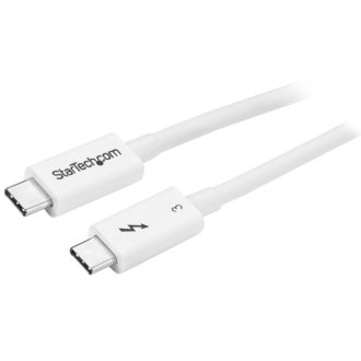   StarTech.com TBLT34MM50CW Thunderbolt kábel 0,5 M 40 Gbit/s Fehér