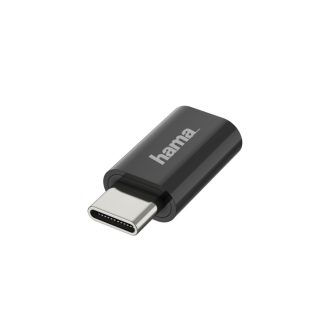 Hama 00200310 csatlakozó átlakító Micro USB USB-C Fekete