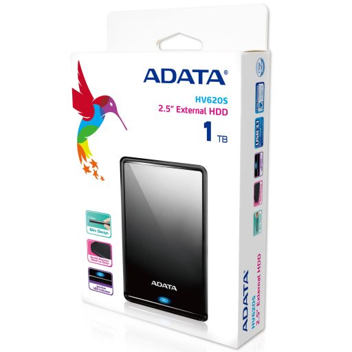 ADATA HV620S külső merevlemez 1 TB 2.5" Micro-USB B 3.2 Gen 1 (3.1 Gen 1) Fekete