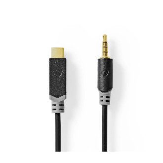 Nedis CCBW65950AT10 audio kábel 1 M USB C 3.5mm Fekete
