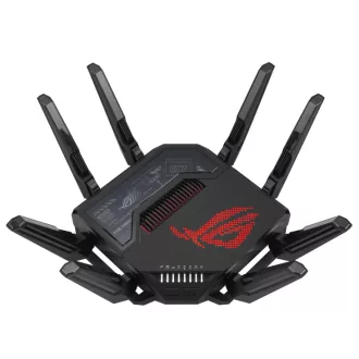   ASUS ROG Rapture GT-BE98 vezetéknélküli router 10 Gigabit Ethernet Quad-band (2.4 GHz / 5 GHz-1 / 5 GHz-2 / 6 GHz) Fekete