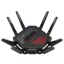 ASUS ROG Rapture GT-BE98 vezetéknélküli router 10 Gigabit Ethernet Quad-band (2.4 GHz / 5 GHz-1 / 5 GHz-2 / 6 GHz) Fekete
