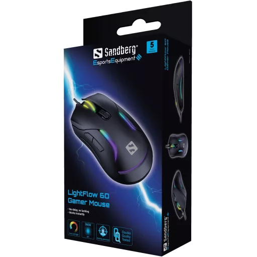 Sandberg 640-27 egér Játék Kétkezes USB A típus 3600 DPI