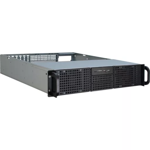 Inter-Tech IPC 2U-20248 Rack Fekete
