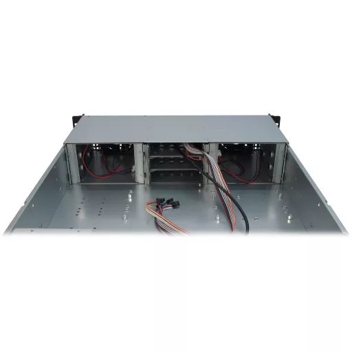Inter-Tech IPC 2U-20248 Rack Fekete