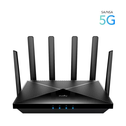 Cudy P5 vezetéknélküli router Gigabit Ethernet Kétsávos (2,4 GHz / 5 GHz) 5G Fekete