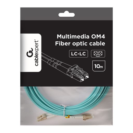 Gembird CFO-MDOM4-LC/LC-10M InfiniBand és száloptikai kábel LC/UPC Türkizkék