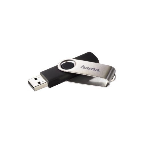 Hama 8GB Rotate USB flash meghajtó USB A típus 2.0 Fekete, Ezüst