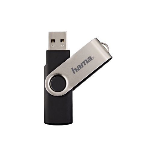 Hama 8GB Rotate USB flash meghajtó USB A típus 2.0 Fekete, Ezüst