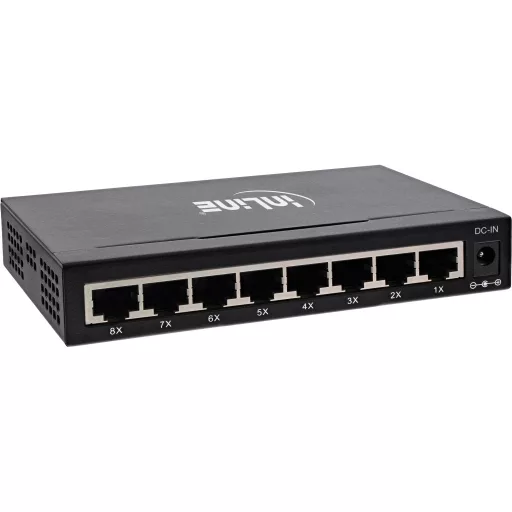 InLine 32308M hálózati kapcsoló Gigabit Ethernet (10/100/1000) Fekete