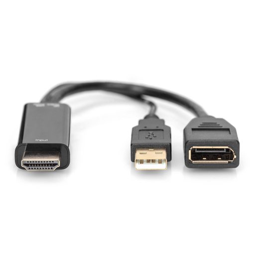 Digitus AK-330101-002-S video átalakító kábel 0,2 M HDMI A-típus (Standard) HDMI + USB Fekete