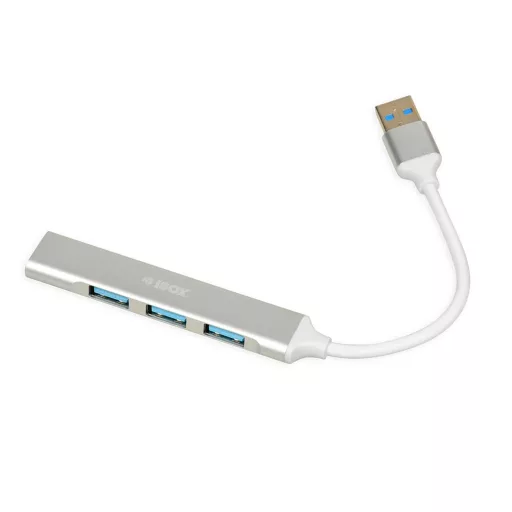 iBox IUH3FAS hálózati csatlakozó USB 3.2 Gen 1 (3.1 Gen 1) Type-A 5000 Mbit/s Fehér