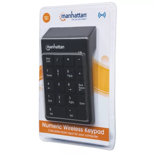 Manhattan 178846 numerikus billentyűzet Laptop/PC Vezeték nélküli RF Fekete