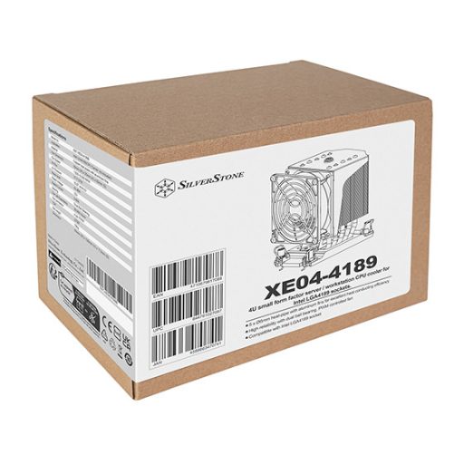 Silverstone SST-XE04-4189B számítógépes hűtőrendszer Processzor Hűtő 9,2 cm Fekete 1 db