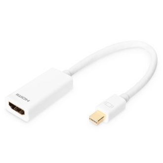   Digitus AK-340404-001-W video átalakító kábel 0,15 M Mini DisplayPort HDMI Fehér