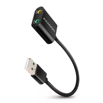  Axagon ADA-12 USB 2.0 Stereo Audio Mini-Adapter 15 cm Kabellänge - Kabel - Audio/Multimedia 2.0 csatornák