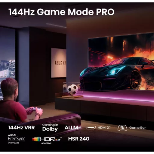 Hisense 50E77Q PRO 127 cm (50") 4K Ultra HD Smart TV Wi-Fi Fekete