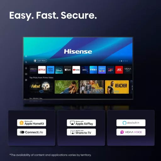 Hisense 50E77Q PRO 127 cm (50") 4K Ultra HD Smart TV Wi-Fi Fekete