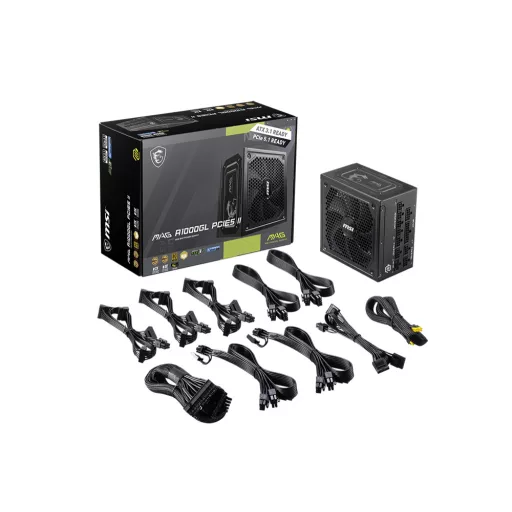 MSI MAG A1000GL PCIE5 II 1000 W 24-pin ATX ATX Fekete