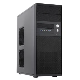 Chieftec CQ-01B-U3-OP Midi Tower Fekete