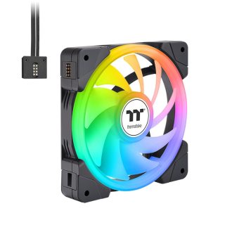   Thermaltake SWAFAN EX12 ARGB Számítógép ház Hűtő 14 cm Fekete 3 db