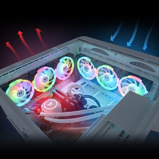 Thermaltake SWAFAN EX12 ARGB Számítógép ház Hűtő 14 cm Fekete 3 db