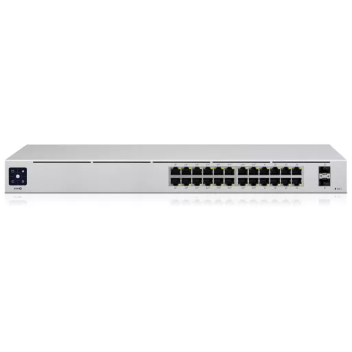 Ubiquiti UniFi 24-Port PoE Vezérelt L2/L3 Gigabit Ethernet (10/100/1000) Ethernet-áramellátás (PoE) támogatása 1U Ezüst