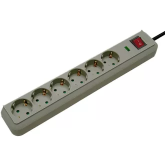  Brennenstuhl 1159750015 túlfeszültségvédő Szürke 6 AC kimenet(ek) 1,5 M