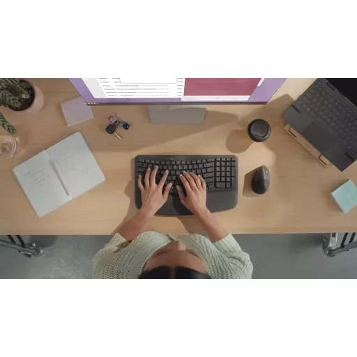 Logitech 920-012296 billentyűzet Irodai RF vezeték nélküli + Bluetooth QWERTY Spanyol Grafit
