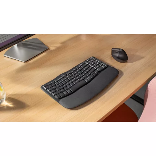 Logitech 920-012296 billentyűzet Irodai RF vezeték nélküli + Bluetooth QWERTY Spanyol Grafit