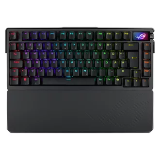  ASUS ROG Azoth Extreme billentyűzet Játék USB + RF Wireless + Bluetooth QWERTZ Fekete