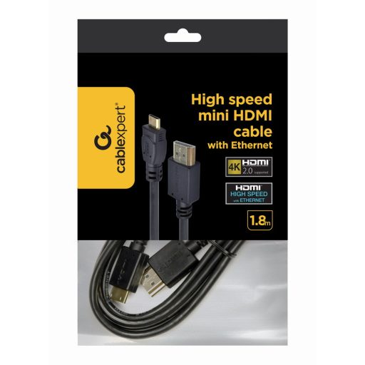 Gembird CC-HDMI4C-6 HDMI kábel 1,8 M HDMI A-típus (Standard) HDMI Type C (Mini) Fekete