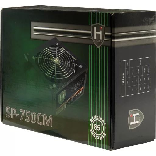 Inter-Tech HiPower SP-750CM 750 W 20+4 pin ATX ATX Fekete