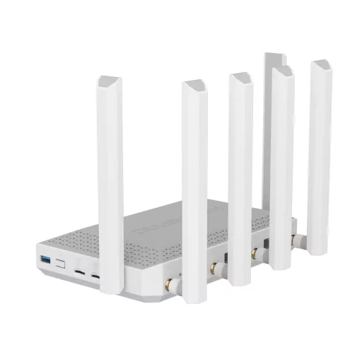 Keenetic Hero 5G (KN-4110) vezetéknélküli router 2.5 Gigabit Ethernet Kétsávos (2,4 GHz / 5 GHz) Szürke, Fehér