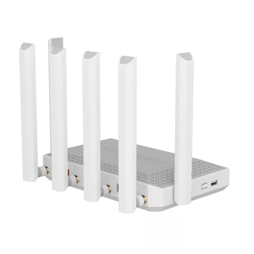 Keenetic Hero 5G (KN-4110) vezetéknélküli router 2.5 Gigabit Ethernet Kétsávos (2,4 GHz / 5 GHz) Szürke, Fehér