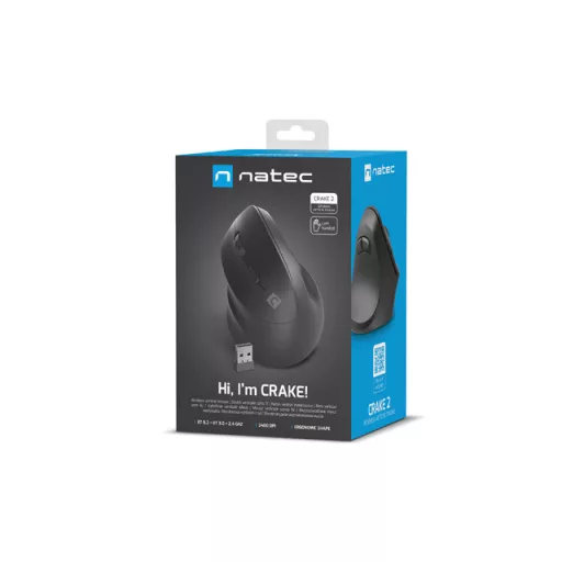 NATEC CRAKE 2 egér Irodai Balkezes Bluetooth Optikai 2400 DPI