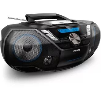   Philips AZB798T/12 hordozható sztereó rendszer Analóg és digitális 12 W DAB, DAB+, FM Fekete MP3-lejátszás