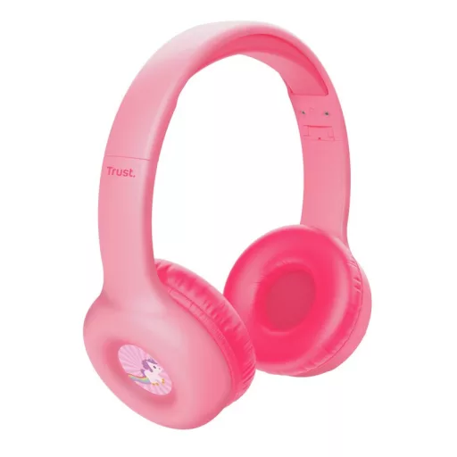 Trust Nouna Headset Vezetékes és vezeték nélküli Fejpánt Hívás/zene USB C-típus Bluetooth Rózsaszín