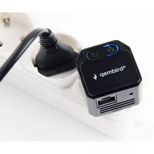 Gembird WNP-RP300-03-BK híd és jelismétlő Hálózati jelismétlő 300 Mbit/s Fekete