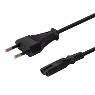   Savio CL-105 tápkábel Fekete 3 M IEC Type E (3.4 mm, 3.1 mm) IEC C7