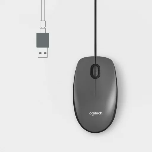 Logitech 910-006652 egér Irodai Kétkezes USB A típus Optikai 1000 DPI